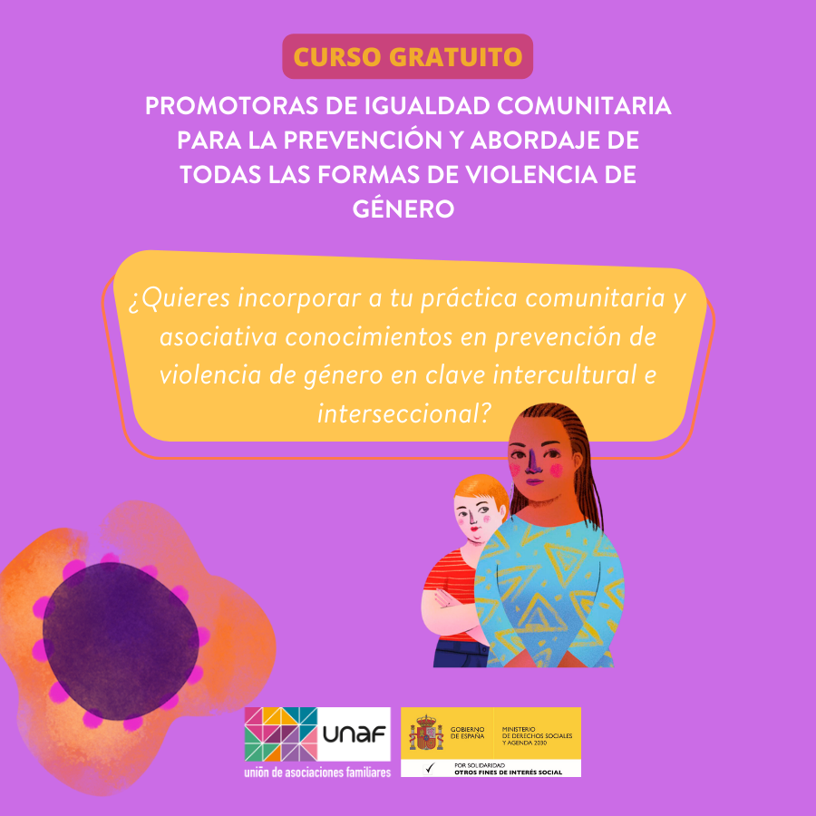 Curso online y gratuito:  Promotoras de igualdad comunitaria para para la prevención y abordaje de todas las formas de violencia de género   