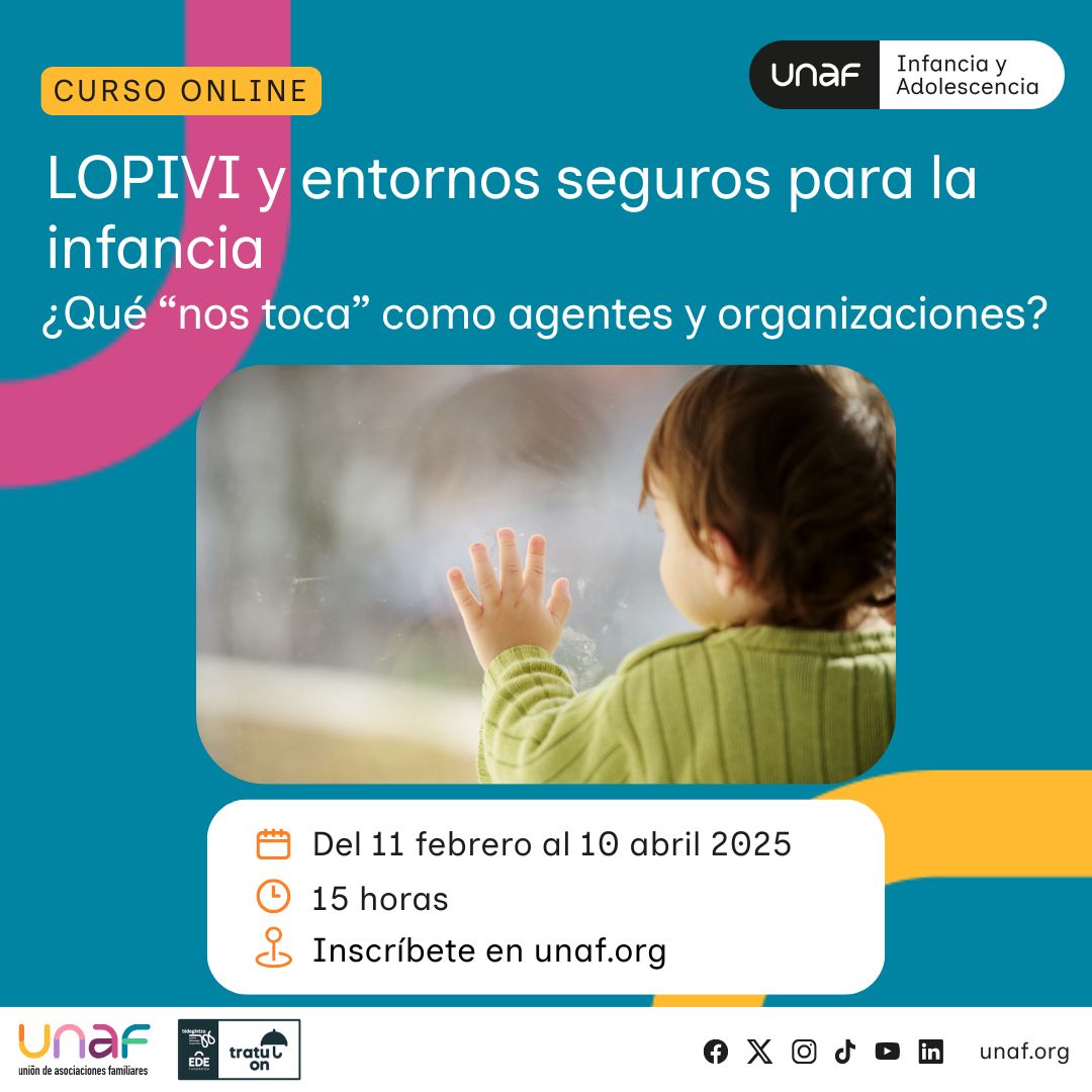 Curso online LOPIVI y entornos seguros para la infancia. ¿Qué nos toca como agentes y organizaciones?