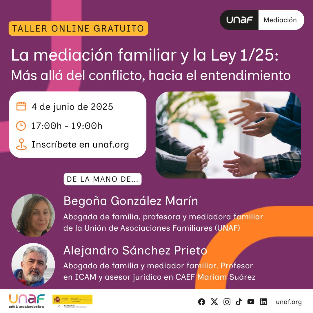 La mediación familiar y la Ley 1/25: Más allá del conflicto, hacia el entendimiento