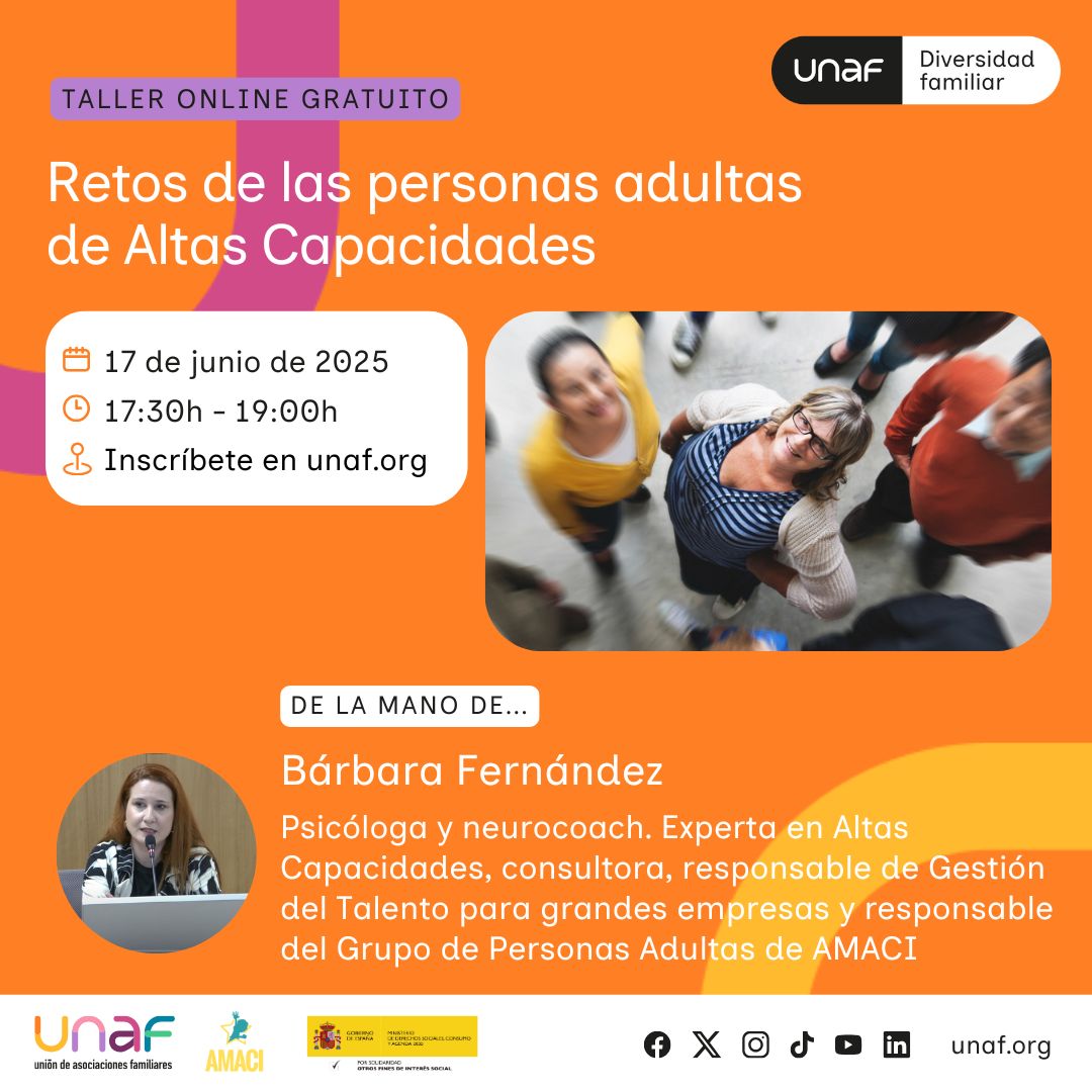 Taller online Retos de las personas adultas de Altas Capacidades