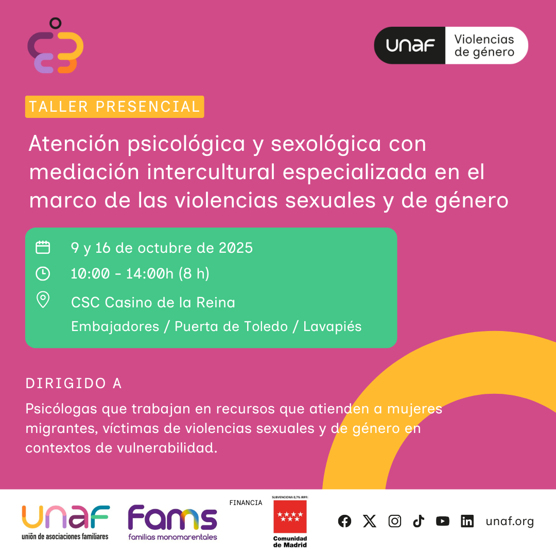 Atención psicológica y sexológica con mediación intercultural especializada en el marco de las violencias sexuales y de género.