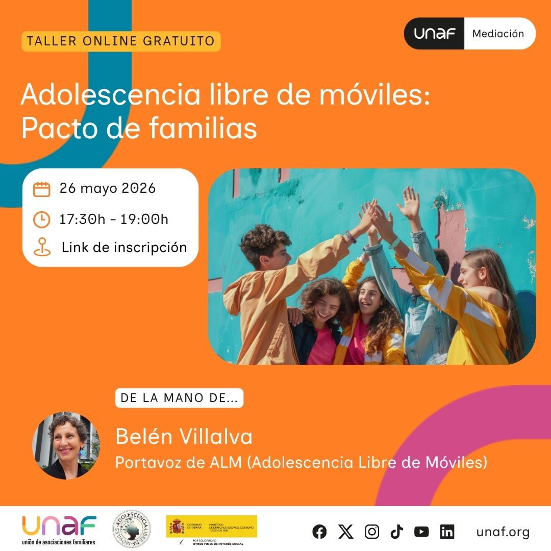 Adolescencia libre de móviles: Pacto de familias