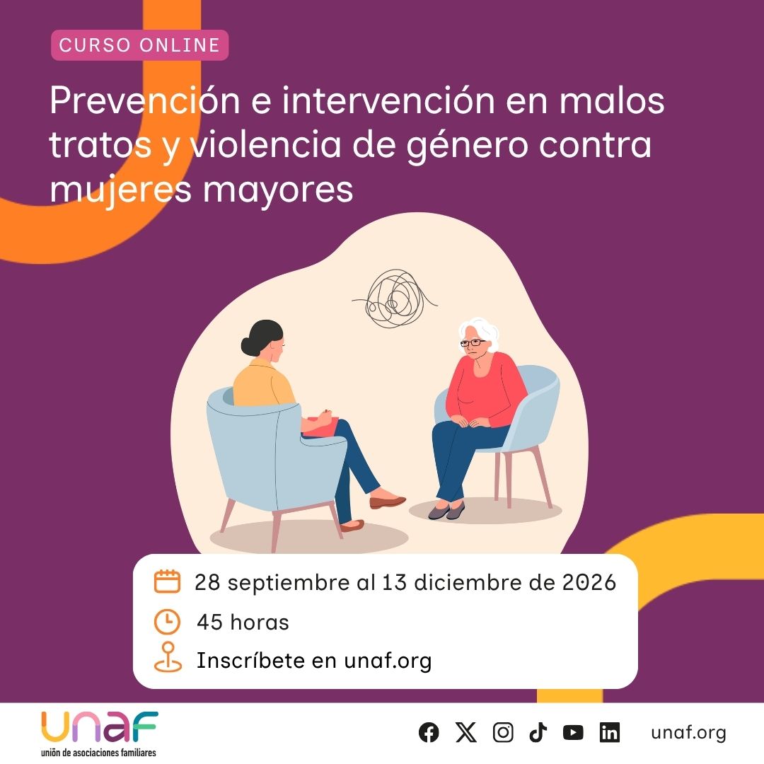 Curso online Prevención e intervención en malos tratos y violencia de género contra mujeres mayores