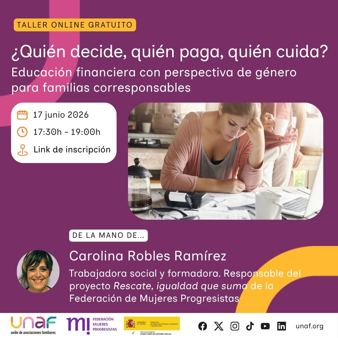 ¿Quién decide, quién paga, quién cuida? Educación financiera con perspectiva de género para familias corresponsables