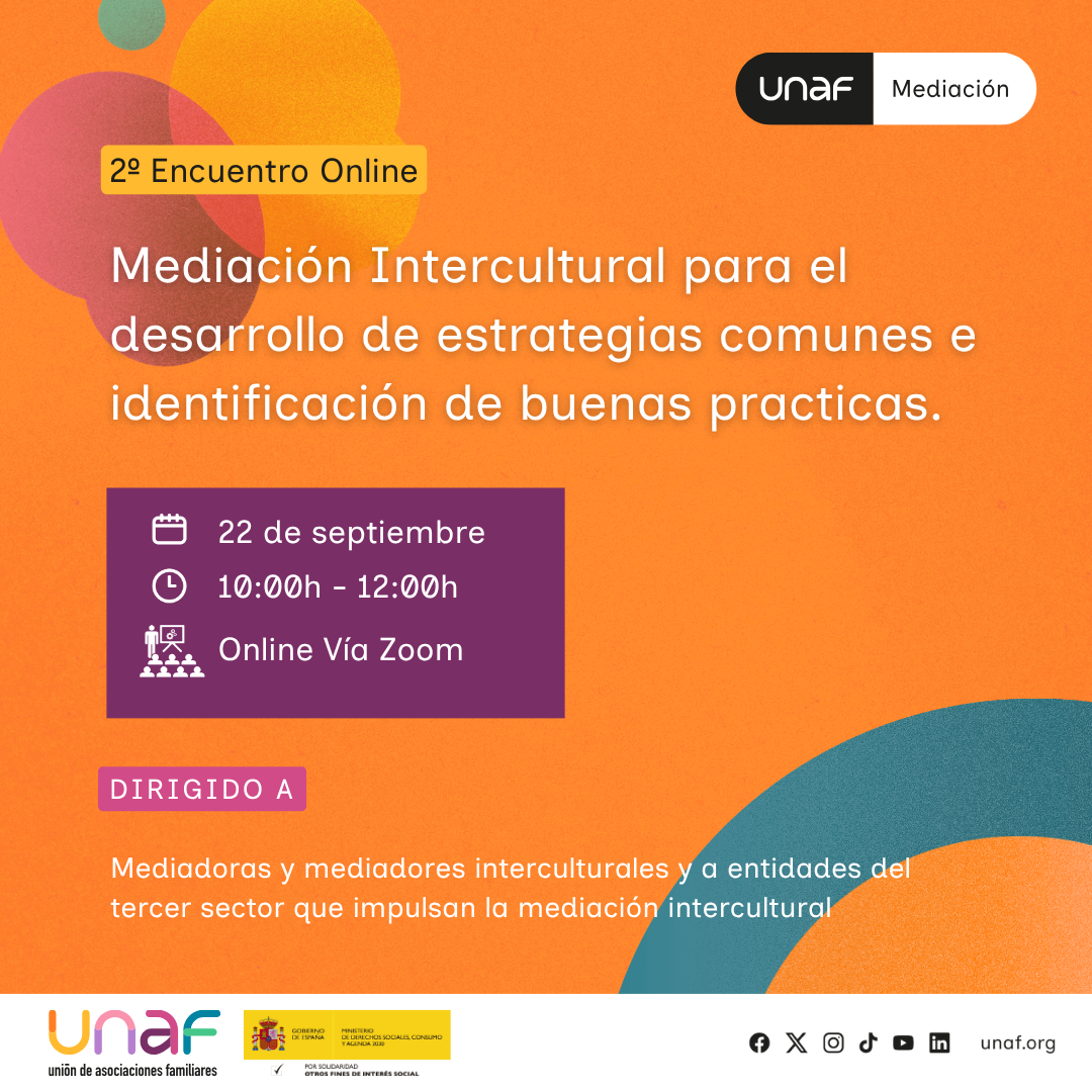 2º Encuentro Online de Mediación Intercultural para el  desarrollo de estrategias comunes e identificación de buenas practicas.